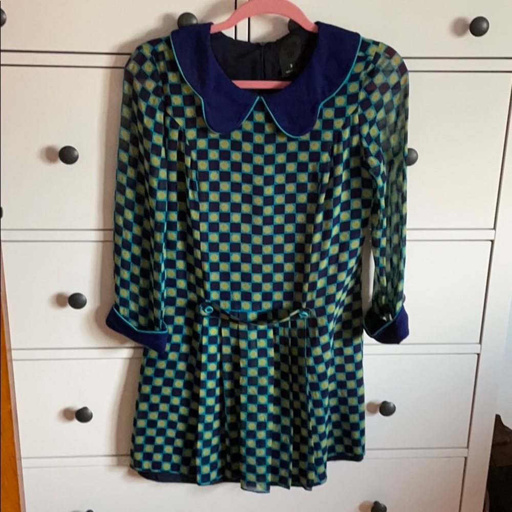 Floral 3/4 Sleeve School Girl Dress